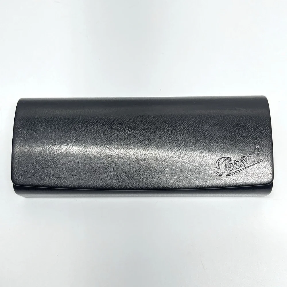 Persol Eyeglasses Sunglasses Faux‎ Leather Black Protective Hard Case Box